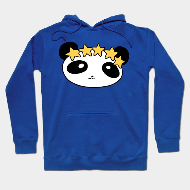 Star Crown Panda Face Hoodie by saradaboru